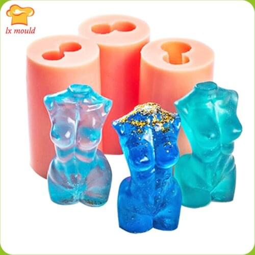 3D Body Candle Silicone Molds Female & Male Body Chocolate Soap DIY Aromatherapy Plaster Candle Moulds