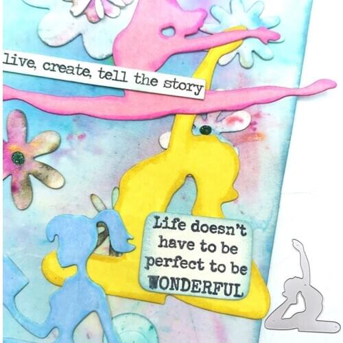 Julyarts Yoga Girl Die Cutting Dies Scrapbooking Nouveau 2020 for DIY Scrapbooking Album Decorative Embossing Craft Dies Cut