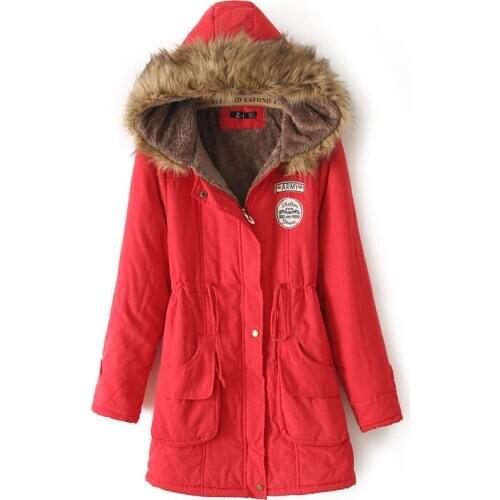 Winter Long Parkas Women 2020 Cotton Padded Hooded Coat Lamb Fur Long Sleeve Warm Plus Size Loose Thick Jacket Tops Multi Colors