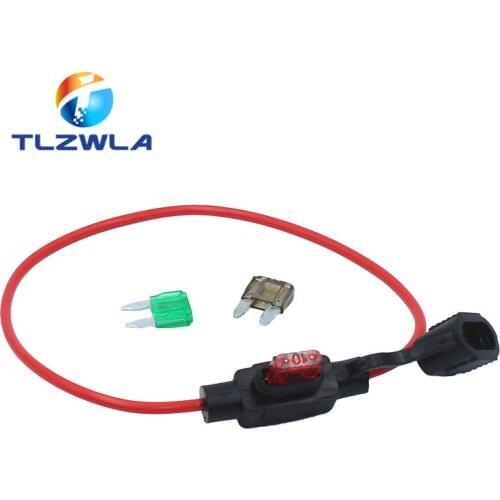 10pcs waterproof auto inline Mini In-Line Fuse Holder + 1pcs Fuse Inserts