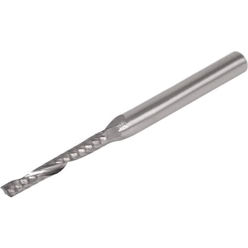 2mm x 15mm Carbide Single Flute Spiral End Mill CNC Router Bit