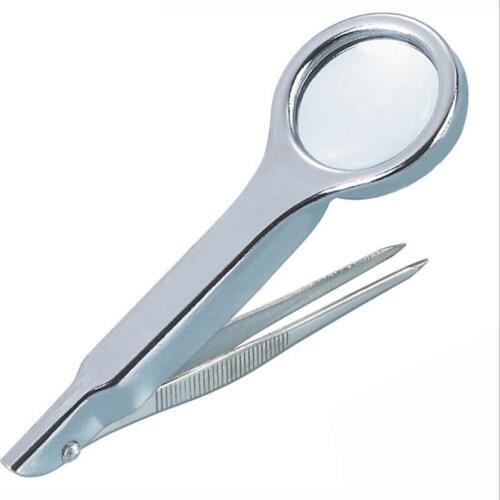 20pcs 10X tweezers Forceps stainless steel clip Magnifie Glasses Handheld Maintenance inspection observation magnifying glass