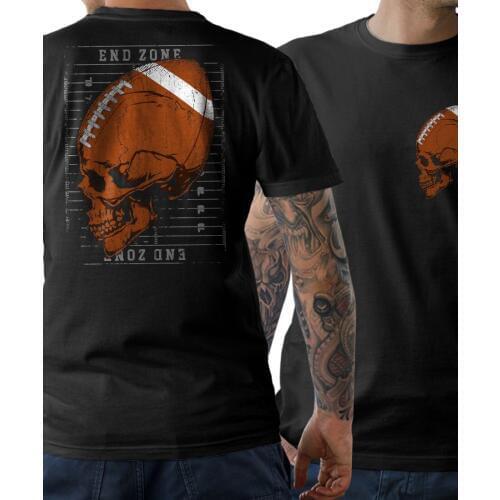 2019 Fashion Footballs Skull T-Shirt Skull American Old School Fan Shirt Tee shirt