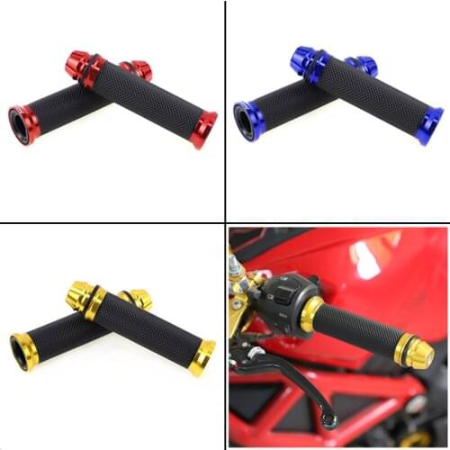 7/8" 22mm Motorcycle Modified General Accessories Aluminum Alloy Handlebar Cover Off-Road Scooter Anti-skid Rubber Grip Cover