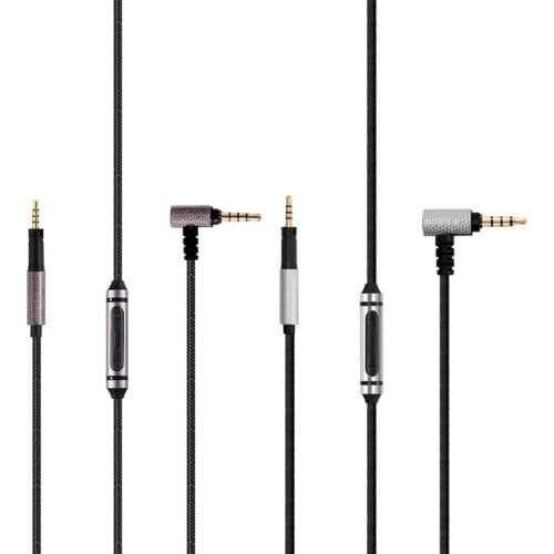 Audio Cable For Sennheiser Momentum Momentum 2.0 On Ear Over Ear Headphones Silver Plated Cable Cords With Mic Replacement