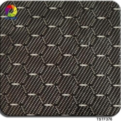Free shipping 0.5m*2m/10m TSTF376 Carbon fiber Film water Transfer Printing Hydrographic Film