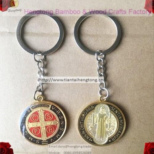 Saint benedict charm key chain, religious key ring, key chain special offer