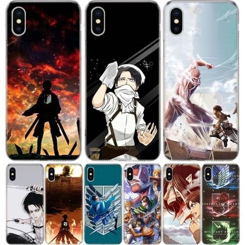 Shingeki No Kyojin Anime Cover Phone Case For Iphone 11 12 Mini Pro 7 6 X 8 6S Plus XS MAX + XR 5S SE 10 9 Art TPU Coque Capa Sh