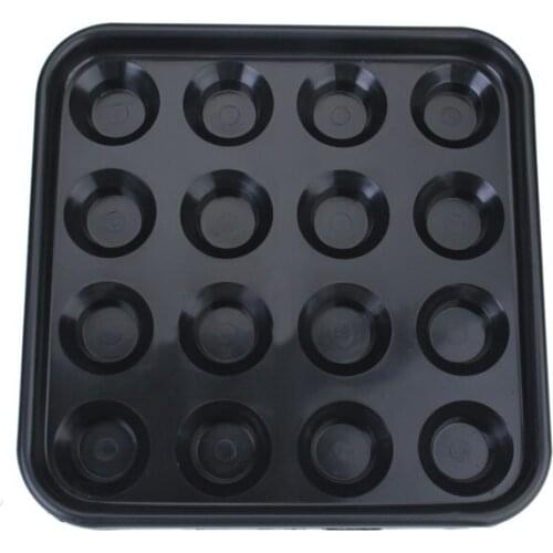 Black Tray Box Holder CaseHolds 16 Snooker Billilard Table Cue Balls Plastic Pool Billiard Ball Tray Holds 16 Balls