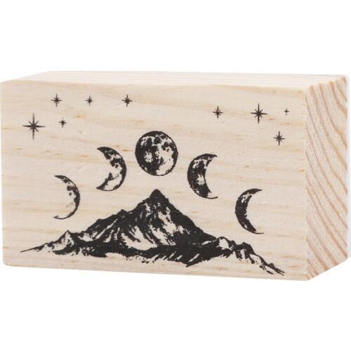 Wood Stamp Scrapbook DIY Photo Album Card Ornate Chapters Series Boxes Decoration Craft Wooden Rubber Stamp Toy