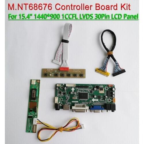 For B154PW01 B154PW02 CLAA154WP05 1440*900 15.4" Inverter VGA LVDS 30-Pin 1CCFL M.NT68676 LCD display controller board kit