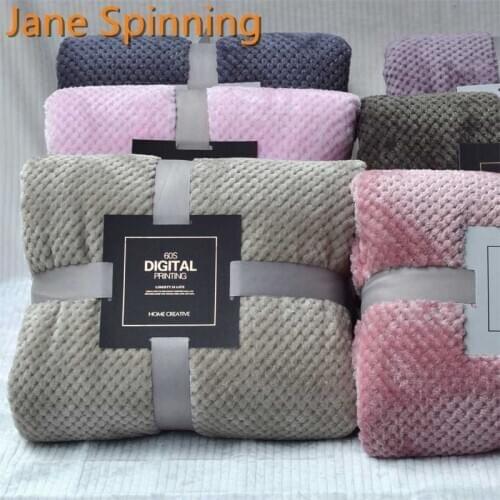 Home Textile polar microfiber blanket cover the bed 200x230cm large thick fleece sofa blanket pink small blanket for kids