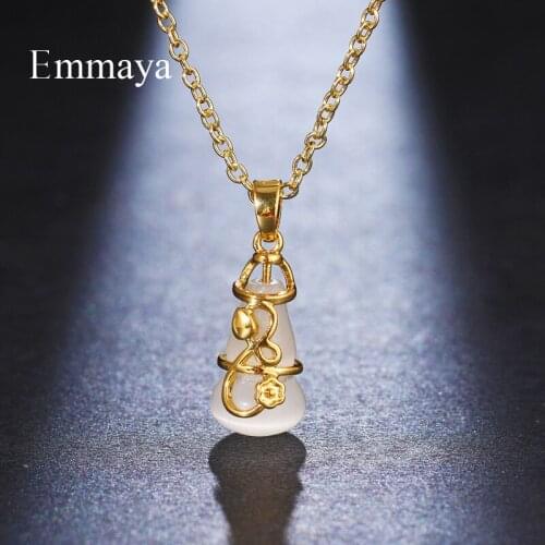 Emmaya Fashion Arrival Intricate Pattern With Bottle Shape Neckalce For Women Noble Gold Decoration In Party Charming Jewelry