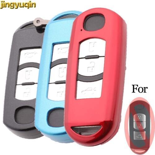 Jingyuqin ABS Paint Smart Car Key Case Cover For Mazda 2 3 6 Axela Atenza CX-5 CX5 CX-7 CX-9 2014 2015 2016 2017 2/3 Buttons