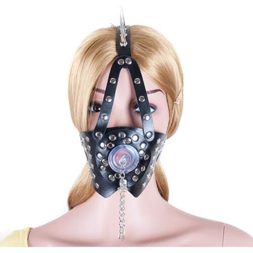 Ring Gag with Cover Oral Open Mouth Gag PU Leather Bondage Restraint Adult Games Exotic Slave BDSM Sex Toys for Couples Women