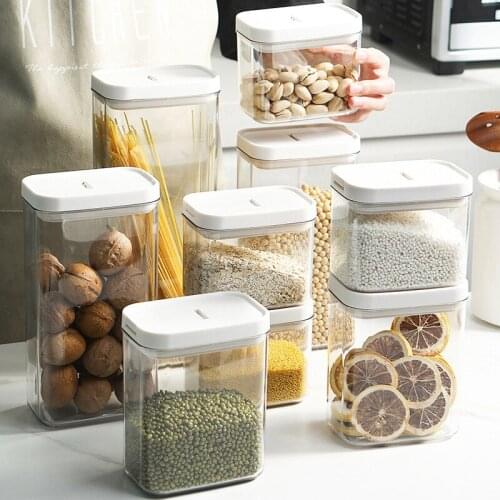 Food Storage Container Multigrain Storage Tank Transparent Sealed Cans Keep Fresh New Clear Container For Kitchen Refrigerator