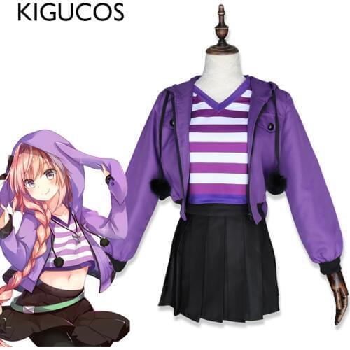 KIGUCOS Astolfo Cosplay Fate/Apocrypha Cosplay Costumes Women Lovely Party Uniform Halloween Costumes
