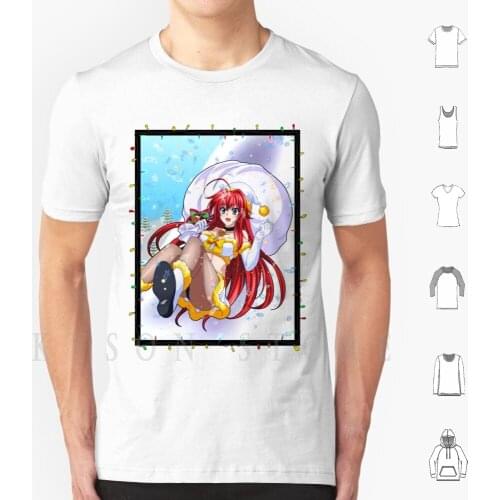 Blissful Christmas Rias T Shirt Diy Big Size Cotton Anime Highschool Dxd Manga High School Dxd Rias Gremory Girls Koneko
