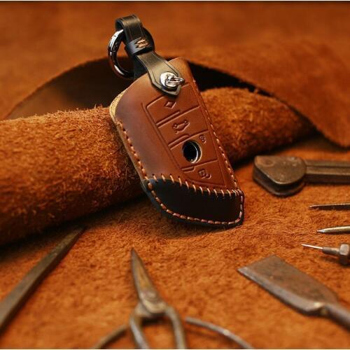 Genuine Leather Key Case Cover Keychain For BMW G30 F30 F48 F20 F15 F16 1 2 3 4 5 6 7 Series X1 X3 X4 X5 X6 G30 Z4