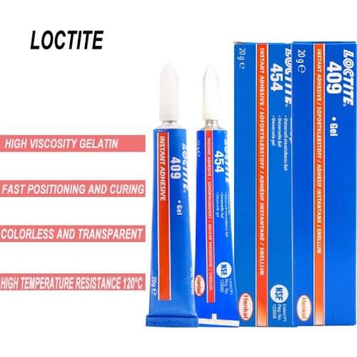 Wholesale 2pcs Loctite 454 409 20g glue Strong and quick-drying gel-like gel glue High viscosity instant glu