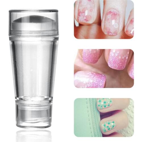 Blesiya Manicures Silicone Head Nail Art Printing Stampers Transfer Scraper