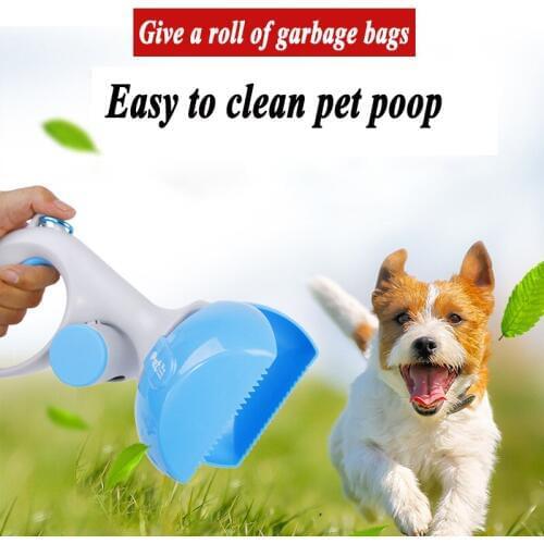 Pet Portable Shit Pickup Remover Pooper Bag 1 Set Pet Products 2 In 1 Pooper Scooper Outdoor Waste Dog Clean Poop Pick Up Holder