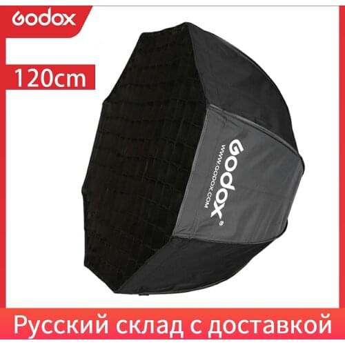 Godox Portable 120cm 47in Octagon Umbrella Softbox with Honeycomb Grid Photo Reflector Honeycomb Softbox for Flash Speedlight