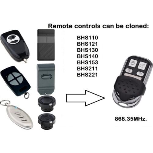FOR BHS110 BHS140 garage door remote control 868.3 MHZ