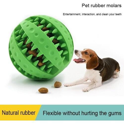 Dog Pet Toy Rubber Molars Dog Toy Bite - Resistant Food Ball Toy Ball Yellow, Blue, Green, Orange Four Colors Are Optional
