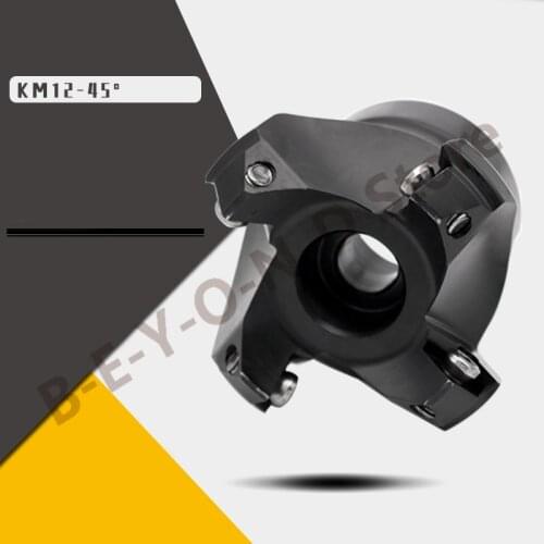 BEYOND Black Milling Cutter Plate KM12 50-250mm 4T-10T Face Mill Cutter CNC use SEKT1204 Carbide Milling Inserts