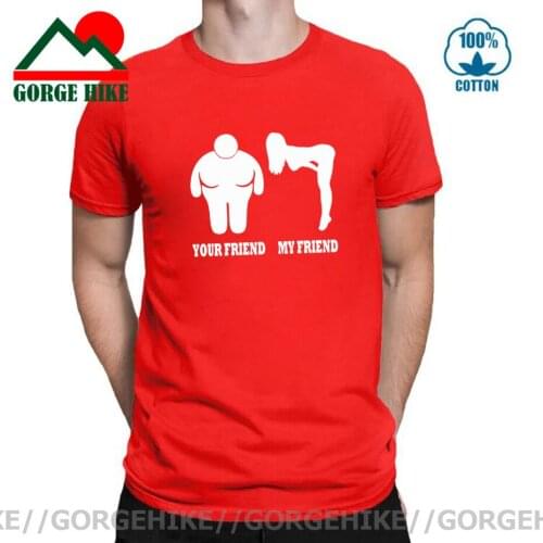 GorgeHike Fashion Short Sleeve Tee Shirt Your Girlfriend VS My Girlfriend Funny T-Shirt Create Your Own Shirt Streetwear T-shirt