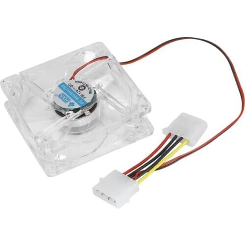 2020 Computer PC Fan 80mm With LED 8025 Silent Cooling Fan 12V LED Luminous Chass Computer Case Cooling Fan Mod Easy Installed