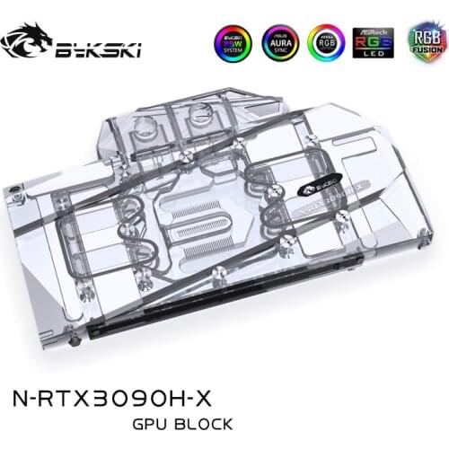 Bykski Water Block use for nVIDIA RTX 3080 3090 Reference Edition GPU Card /Copper Block / Backplate RGB A-RGB AURA/AIC GPU CARD