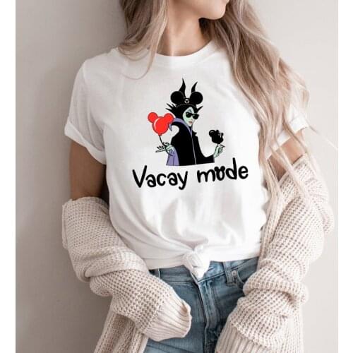 Funny Vacay Mode Shirt Casual Unisex Summer Vacation Graphic Tees Bad Girls Minnie Matching Tops