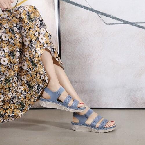 2021 new rhinestone shoes, beach shoes, casual womens sandals, middle heel shoes, outdoor slippers, wedge heels, mother sandals