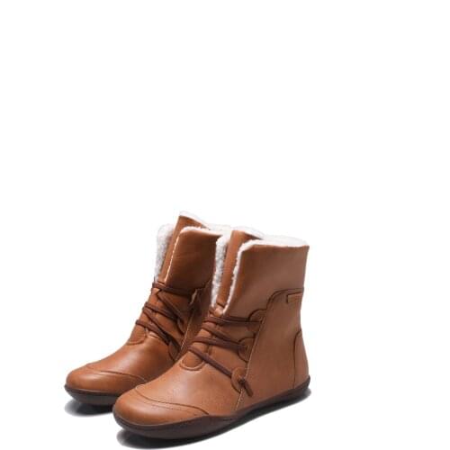 Winter new snow boots women Street Martin Short Boots lace up large womens shoes cotton women hiking boots bottes femme 35-43
