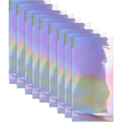 10Pcs Aurora AB Effect Reflective Mirror Paper Self Adhensive Epoxy Resin Fillings Resin Mold Fillings Resin Stickers X4YA