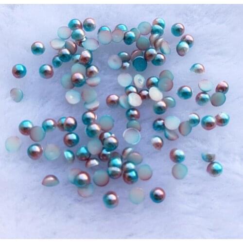 ABS Imitation Pearl Half Round Flatback Jewelry Garment Beads DIY Craft 4mm For Nail Art wedding decoration 4000pcs -B175*10