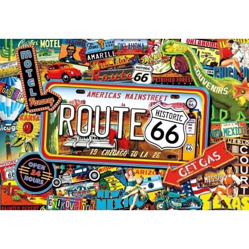 JMINE Div 5D America road Route 66 Full Diamond Painting cross stitch kits art High Quality icon 3D paint by diamonds