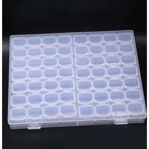 56 Grids DIY Diamond Painting Drill Box Jewelry Box Rhinestone Embroidery Crystal Bead Storage Case Container