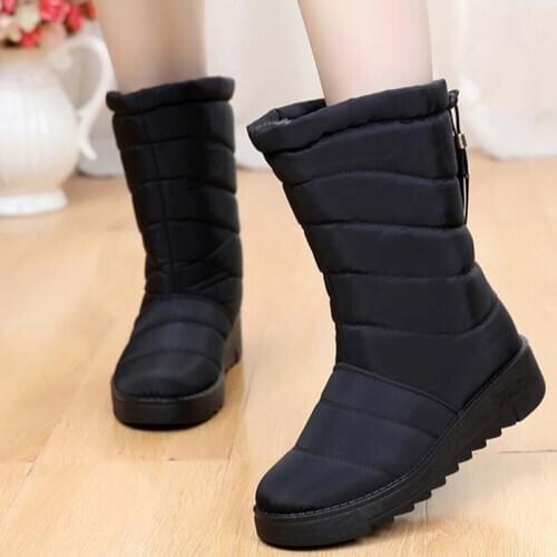 2020 Snow Ankle Boots Women Comfortable Boots For Woman Slip On Tassel Womens Shoes Waterproof Female Shoes Chaussures Femme