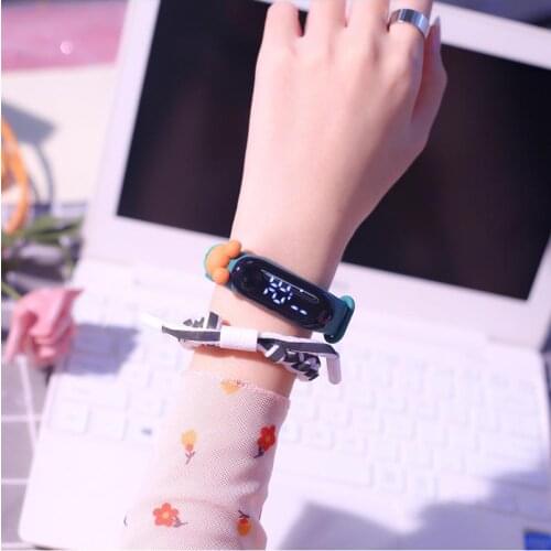 Colorful Cute Cartoon Pattern Electronic LED Childrens Watch Waterproof Touch Display Wrist Clock Kids Boy Girls Watches Gifts