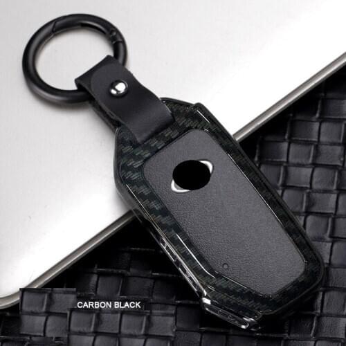 Carbon fiber Alloy Car Key Cover Shell Holder For KIA Sportage 2018 Smart Remout Key Case Accessories car styling
