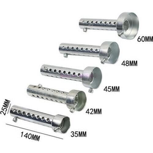 By DHL or Fedex 200pcs 140cm Silver Motorcycle Exhaust Muffler Adjustable Silencer Noise Sound Eliminator for Off road Bike