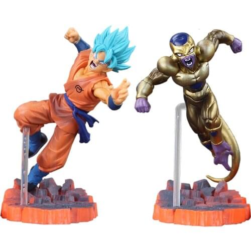 15cm Dragon Ball Z DBZ Super Saiyan Son Goku Frieza Freeza Jump Battle Fighting Action Figure Model Toys Kids Gift Brinquedos