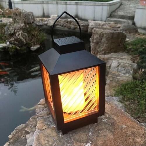 Solar Lantern Lights Dancing Flame Hanging Lamp Waterproof Outdoor Garden Patio Fence Pathway Umbrella Lantern Led Night Lights