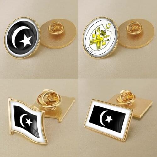 Terengganu of Malaysia Flag National Emblem Brooch Badges Lapel Pins