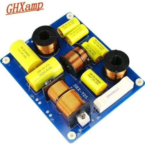 Ghxamp Tweeter+Dual Bass Speaker Crossover 2500Hz 2 Way Crossover 800W Treble Dual Woofer Divider For 15 inch Stage Speaker 1pc