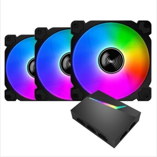 Jonsbo FR-503 3 in 1 120mm ARGB 5V/3PIN PWM Cooling fan Music light effect Desktop control With controller usb sata Interface