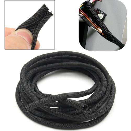 3M 5mm Black Nylon Braided Cable Sleeve General Wire Pipe Hose Indoor Wiring Protection Flexible Nylon Sleeve